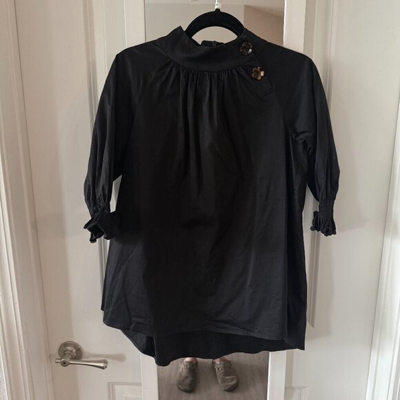 Tuckernuck Twombly Natalia Blouse Size Small Color Black